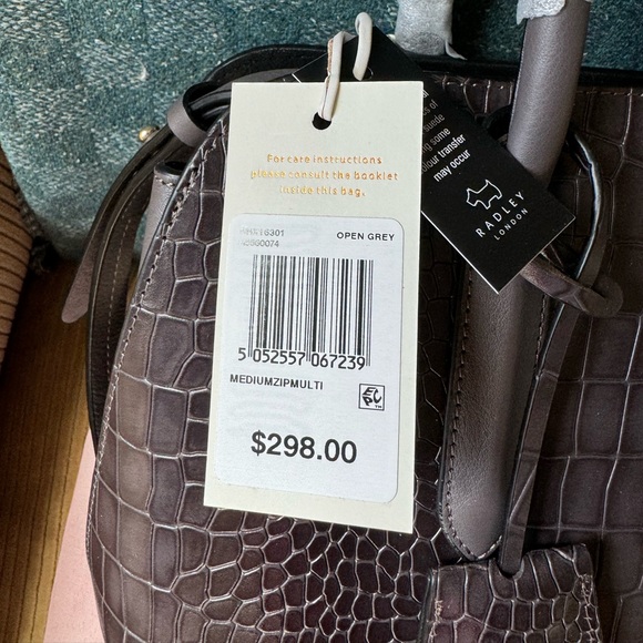 NWT Radley London Liverpool Street Faux Croc Leather Medium Zip Top Mult… - Picture 3 of 11